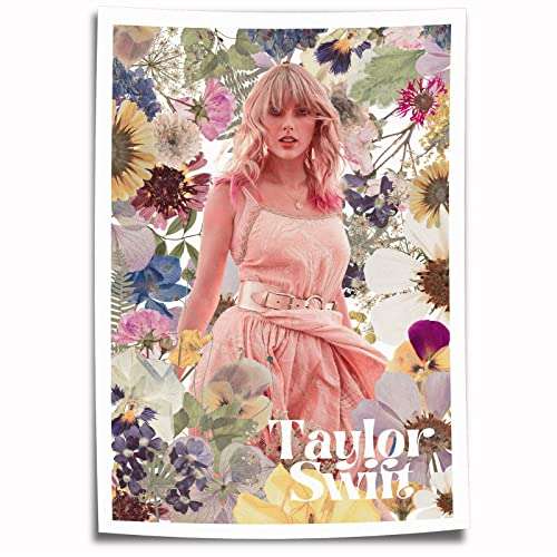Pop Singer Taylor Pretty Poster TS Print Canvas Posters for Walls Aesthetic Art Decor Print Picture Paintings for Living Room Bedroom Decoration (8x12inch-Unframed)