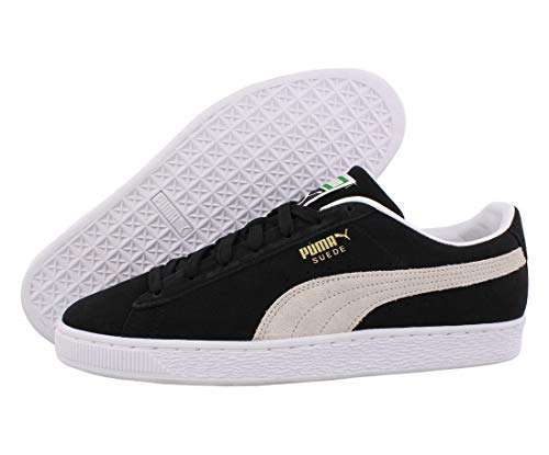 PUMA Suede Classic XXI Mens Shoes Size 10.5, Color Black White