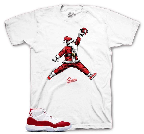 Shirt To Match Jordan 11 Cherry Varsity Red - Air-Santa Sneaker Tees