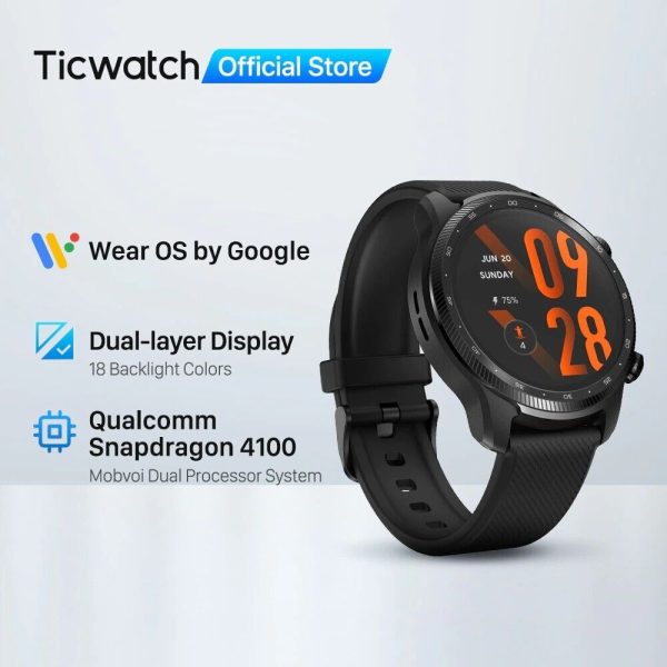 TicWatch Pro 3 Ultra GPS Wear OS Smart Watch Men Qualcomm 4100 Mobvoi Dual Proce