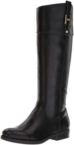 Tommy Hilfiger Women's SHYENNE Equestrian Boot, Black, 7.5