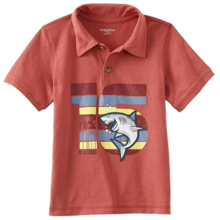 Toughskins Toddler & Little Boys Red Polo Shark T-Shirt 2T