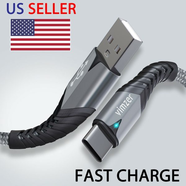 USB C Fast Charger Cable Type C Cord for iPad Pro Air Samsung Tab A A7 S7 Tablet