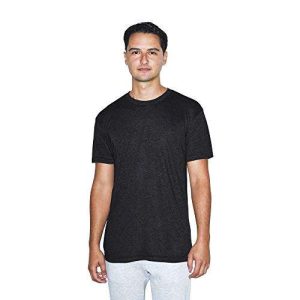 American Apparel unisex adult Tri-blend Crewneck Short Sleeve Track T-shirt, 2-pack T Shirt, Tri-black, XX-Large US