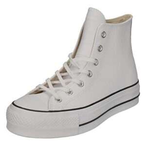 Converse Women's Chuck Taylor All Star Lift Clean Sneaker, White/Black/White, 8 M US