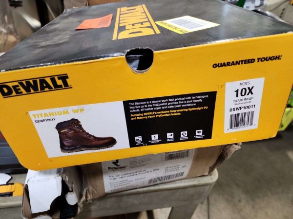 Dewalt Titanium Waterproof Steel Toe Work Boots-10X (Brown) #DXWP10011