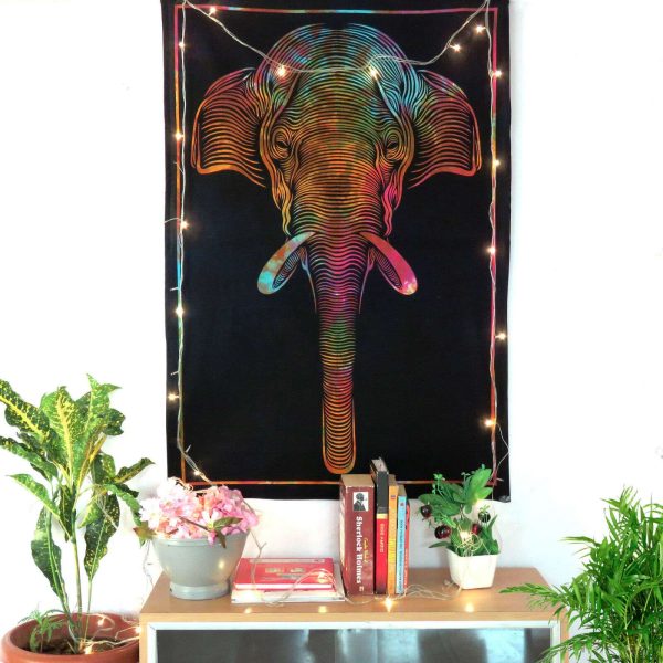 Elephant Art Poster Tapestry Indian Wall Hanging Home Decor Wall Art Tapestries