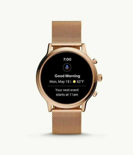 Fossil FTW6068V Gen 5E 42mm Stainless Steel Touchscreen Smartwatch in Rose Gold
