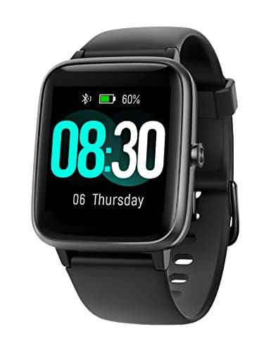 GRV Smart Watch for iOS and Android Phones, Watches for Men Women IP68 Waterproof Smartwatch Fitness Tracker Watch with Sleep Monitor Steps Calories Counter (Black)