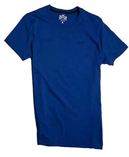 Hollister Men's Tee Graphic T-Shirt - V Neck - Crew Neck (L, Blue 1025-220)