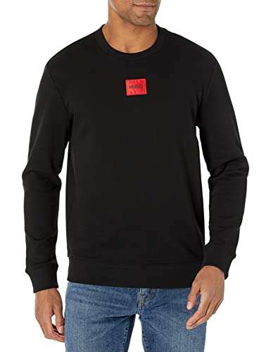 Hugo Boss mens Blouson Pullover Sweater, Raven Black, Large US
