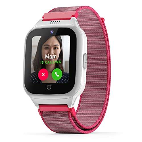 JrTrack Cosmo 2 SE Smart Watch for Kids | 4G Phone Calling & Text Messaging | SIM Card & Flexible Data Plans | GPS Tracker Watch for Kids | Children’s Smartphone Alternative (Pink)