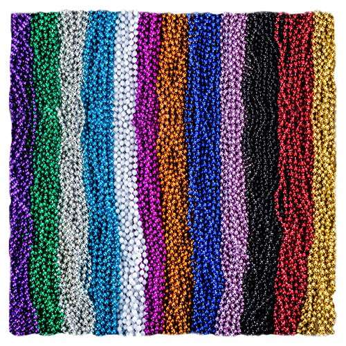 Mardi Gras Beads Necklaces - Party Costumes Accessories 144 Pc by Funny Party Hats (Colorful)