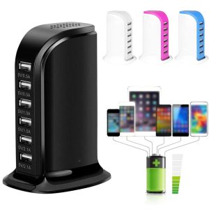 Multi Port USB Charger Charging Station Desktop Hub for iPhone Samsung Universal