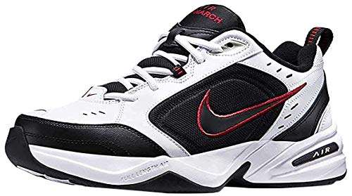 Nike Air Monarch IV Training Shoe (4E) - White/Black/Varsity Red, Size 12 US
