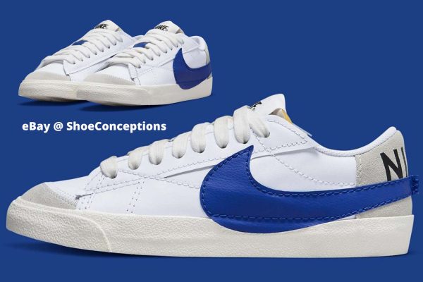 Nike Blazer Low '77 Jumbo Shoes White Game Royal Blue DQ8768-100 Men's Sizes NEW