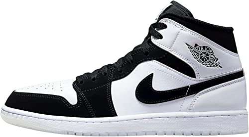 Nike Men's Air Jordan 1 Mid Shoes, White/Black-multi Color, 11