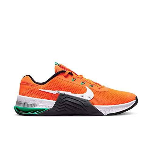 Nike Men's Metcon 7 Training Shoe (11, Total Orange/Dark Smoke Grey/Clear Emerald/White, Numeric_11)