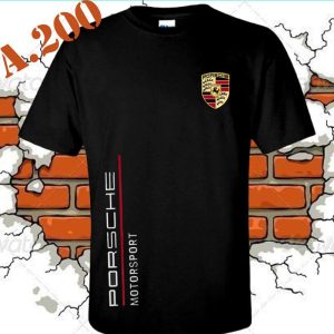 Porsch3 Black LogoT-Shirt USA Size S - 3XL Tee