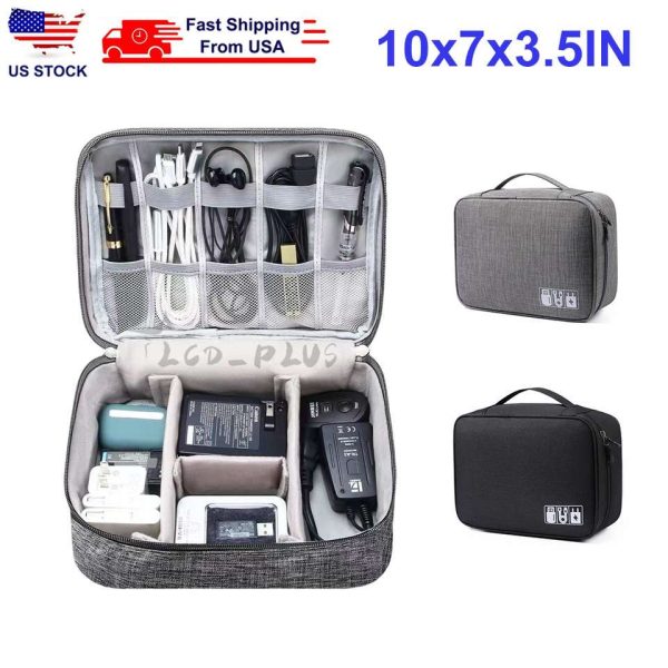 Portable Electronics Travel Organizer Digital Storage bag USB Cable Case Gadget
