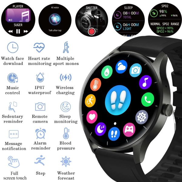 Smart Watch Waterproof Talking Phone Mate HD Screen Tracker Call for Android IOS