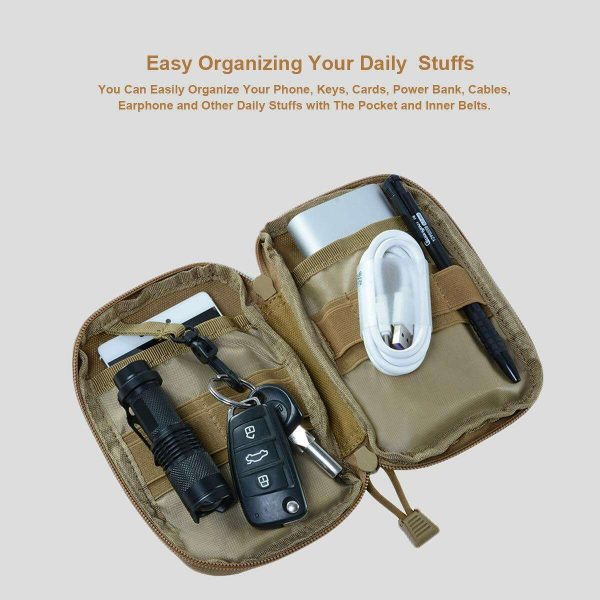 Tactical Molle Military Nylon EDC Pouch Pocket Gadget Gear Organizer Waist Bag