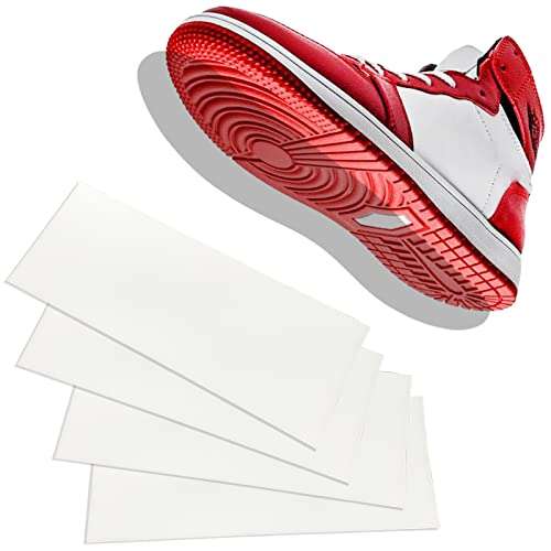 Wilcomft Sole Protectors for Sneakers, Sole Stickers Self-Adhesive Cover for High Heels,Sole Cover for Red Bottom Shoes,13 x 5.2 Inches 4 Pcs Clear