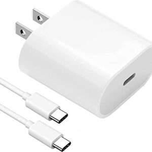 20Watt USB C Fast Charger for 2022/2021/2020/2018 iPad Pro 12.9 inch, iPad Pro 11 inch, New iPad Air 5th/4th, iPad 10th Generation, iPad Mini 6, PD Wall Charger with 6.7Foot USB C to C Charging Cable