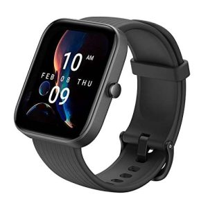 Amazfit Bip 3 Pro Smart Watch for Android iPhone, 4 Satellite Positioning Systems, 1.69" Color Display, 14-Day Battery Life, 60+ Sports Modes, Blood Oxygen Heart Rate Monitor, Water-Resistant(Black)