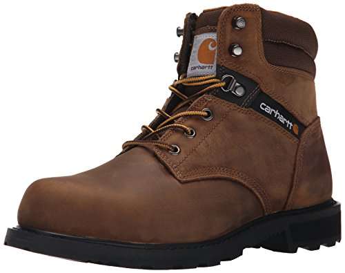 Carhartt Men's Traditional Welt 6" Steel Toe Work Boot Construction, Crazy Horse Brown Oil Tanned, 10.5 M US