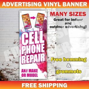 CELL PHONE REPAIR Advertising Banner Vinyl Mesh Sign Flag service laptop shop