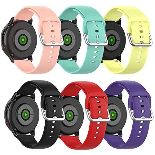 Compatible with Umidigi Uwatch 5/Uwatch 3S/2S/Uwatch2/Uwatch/Urun S/Urun Bands, 22mm Quick Release Band Soft Silicone Straps Replacement for Men&Women (Black/Purple/Red/Teal/White/Pink)