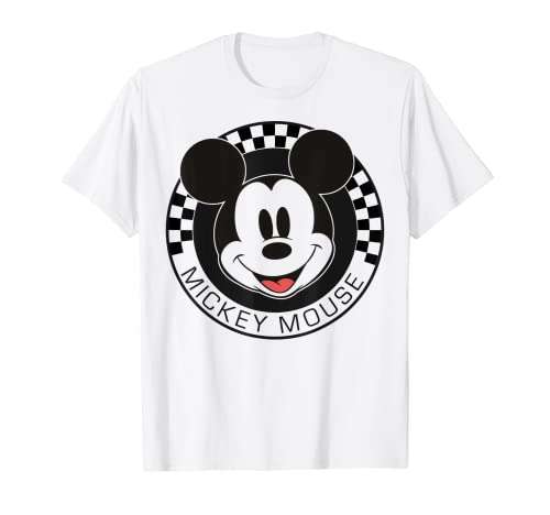Disney Mickey And Friends Mickey Mouse Checkerboard Circle T-Shirt