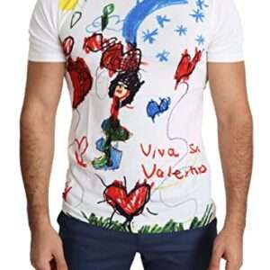 Dolce & Gabbana White Kids Drawing Print Cotton Men T-Shirt (IT44 | XS)