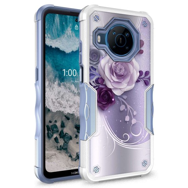 For Nokia X100 5G Hybrid Dual Layer Graphic Design Pattern Protection Case