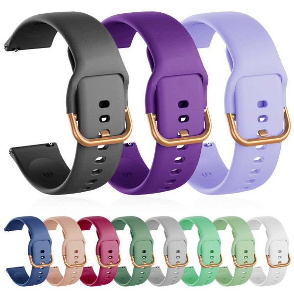 For Samsung Galaxy Watch 3 41mm/Active2 40/44mm Silicone Sport Wrist Band Strap