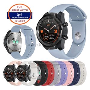 for Ticwatch Pro/S2/E2/C2/E Watch Band, Soft Silicone Sport Pin and Tuck Strap