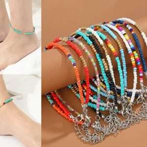 Handmade Ankle Bracelet Women Fashion Beaded Adjustable Beach Anklet