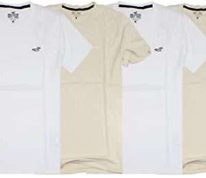 Hollister Men's Must-Have Cotton T-Shirt 4-Pack (Large, 1084)