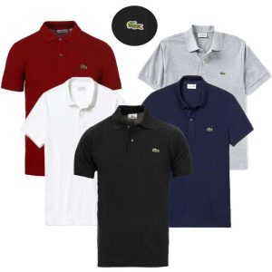Lacoste Men's Polo Shirt Cotton Short Sleeve Casual Collared Logo T-Shirt