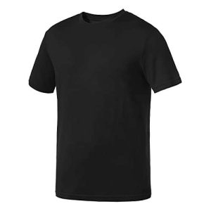 Merino Protect 100% Merino Wool T-Shirt for Men Short Sleeve Odor Resistance Lightweight Base Layer for Travel Hiking Black