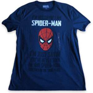 New Marvel Spider-Man Heather Navy Blue T-Shirt Men's Size Large Kohls Tee NWT
