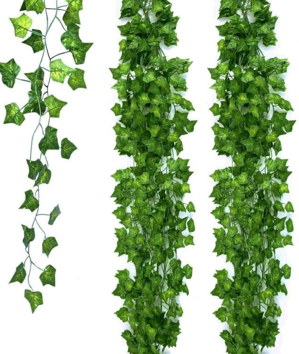 Ohuhu 20 PCS 131 Ft Artificial Ivy Leaf Fake Plants Vines for Home Office Decor