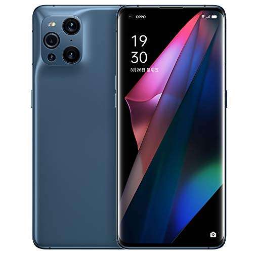 Original Oppo Find X3 Pro 12G+256GB 5G Mobile Phone Snapdragon 888 6.7'AMOLED 120Hz Screen 4500mAh 65W Super VOOC 50MP+50MP NFC Global Warranty Cellphone by-（Real Star Technology (Blue (AG Glass))