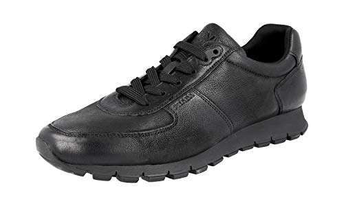Prada Men's 4E2700 Black Leather Sneaker US 10 / EU 9 (43)