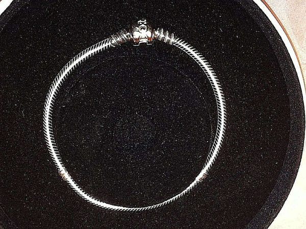 Size 7.5"/19 cm,14K Gold Pandora Clasp and SS Bracelet – Sale $175 – Retail $400