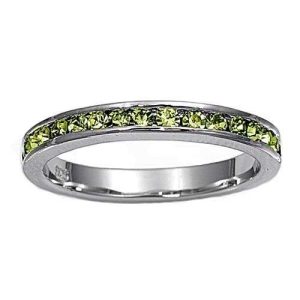 Stackable Eternity CZ Promise Ring .925 Sterling Silver Size 3 to 12 NEW