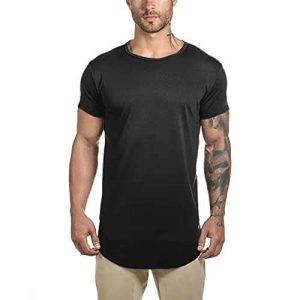 Long Shirts for Men Extra Long T Shirts Bylt Basics Mens t-Shirts True Classic Tees Longline Hipster Drop Cut Hip hop Shirts for Men