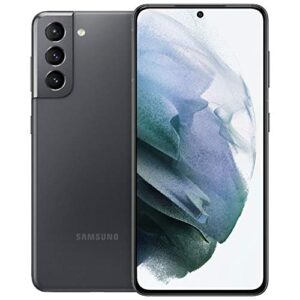 SAMSUNG Galaxy S21 5G (128GB, 8GB RAM) 6.2" AMOLED 2X, Snapdragon 888, 64MP Camera, Volte Fully Unlocked (AT&T, Verizon, T-Mobile, Global) G991U1 (w/Fast Car Charger, Gray)(Renewed)