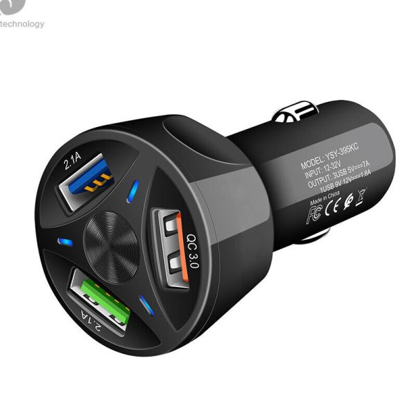 3 USB Car Charger Adapter LED for Samsung LG Huawei Tablet Android Cell Phone